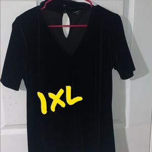 Black velvet blouse